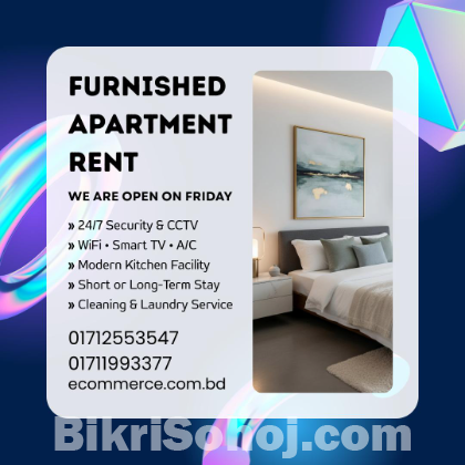 Furnished 2 Bedroom Apartment for Rent – Bashundhara R/A